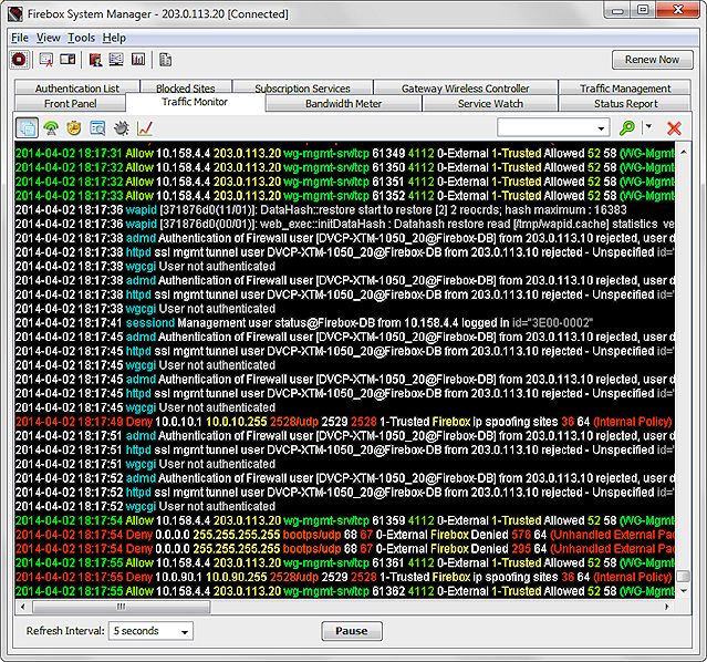 Firewall Device Log Messages (Traffic Monitor) Firewall Device Log Messages (Traffic Monitor)